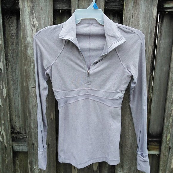 Lululemon 1/2 zip long sleeve top with back pocket 4 - Picture 1 of 8